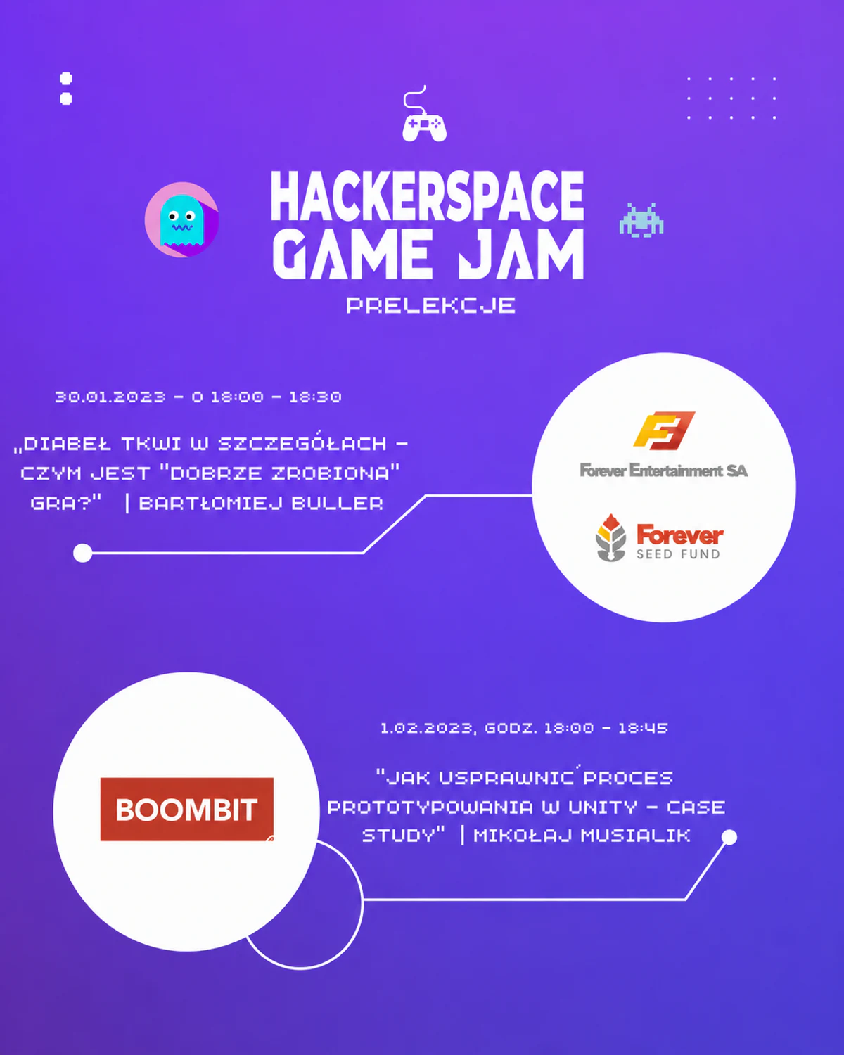Hackerspace Game Jam talks poster
